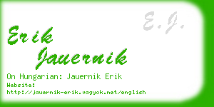 erik jauernik business card